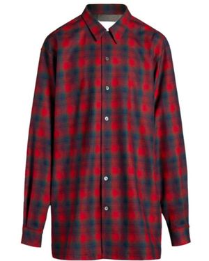Maison Margiela Pendleton Checked Oversized Shirt - Red