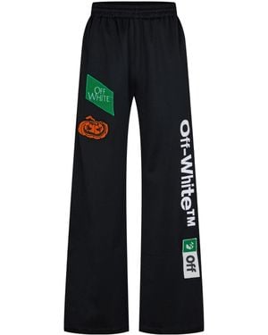 Off-White c/o Virgil Abloh Simple Printed Long Trousers - Black