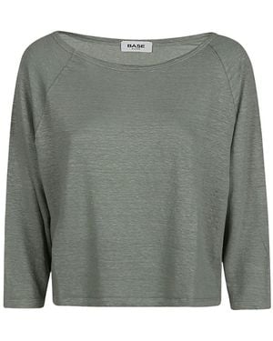Baserange Long-Sleeved Knitted T-Shirt - Grey
