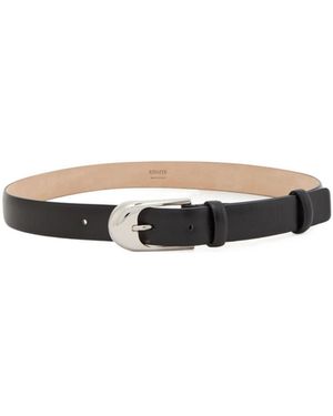KHAITE Dome Leather Belt - White