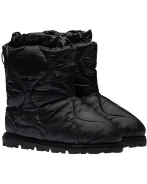 Miu Miu Quilted Padded Boots - Black