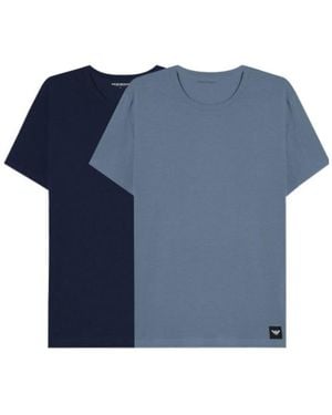 Emporio Armani Two-Piece Crew-Neck T-Shirt Set - Blue