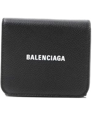 Balenciaga Logo Printed Wallet - Black