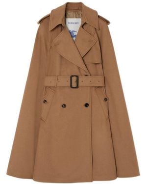 Burberry Cashmere Belmont Trench Cape - Brown