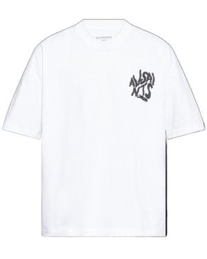 AllSaints Logo Printed Crewneck T-Shirt - White