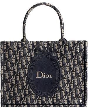 Dior Medium Book Tote With Strap - Black