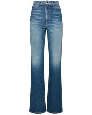 KHAITE Danielle Denim High-Rise Straight Jeans - Blue