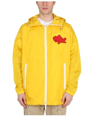 DSquared² Logo Patch Zipped Jacket - Yellow
