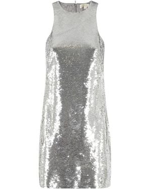 MICHAEL Michael Kors Sequined Jersey Tank Dress - Grey