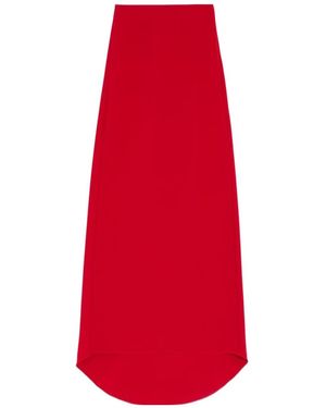 Valentino Side-Slit Midi Skirt - Red