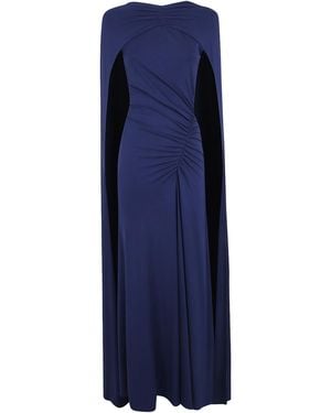 Jonathan Simkhai Ruched Cape Gown - Blue