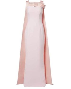 Safiyaa Harley Caped Crêpe Gown - Pink