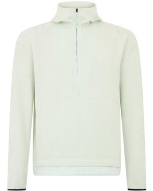 Herno Waffle-Knit Quarter-Zip Sweatshirt - White