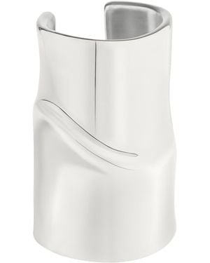 Courreges Courrèges Melting-Effect Wide-Band Cuff Bracelet - White