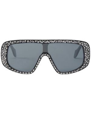 Pinko Crystal-Embellished Geometric Sunglasses - Blue