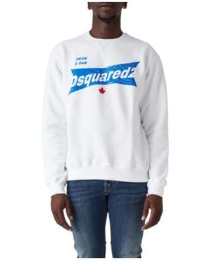 DSquared² Logo-Printed Crewneck Sweatshirt - White