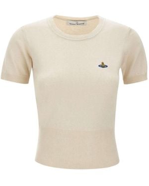 Vivienne Westwood Bea Orb Knitted Top - White