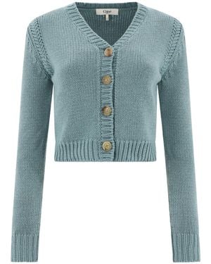 Chloé Chloé Buttoned Cardigan - Blue