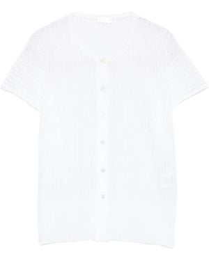 Roberto Collina Ribbed Buttoned Shirt - White