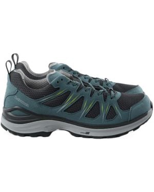 Lowa Panelled Mesh-Insert Trainers - Blue