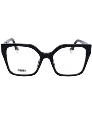 Fendi Eyewear Square Frame Glasses - Metallic