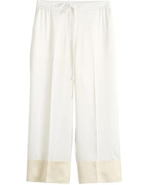 TOTEME Totême Satin Drawstring Trousers - White
