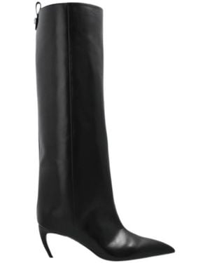 The Attico The Lea Pointed Toe Boots - Black