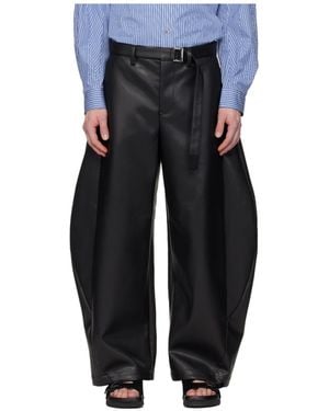 Sacai Lace-Up Casual Trousers - Blue