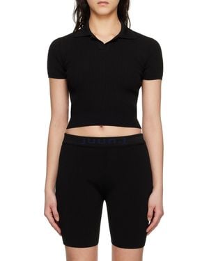 Juun.J Open Spread Polo Shirt - Black