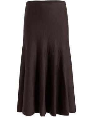 KHAITE Mayu Knitted Skirt - Brown