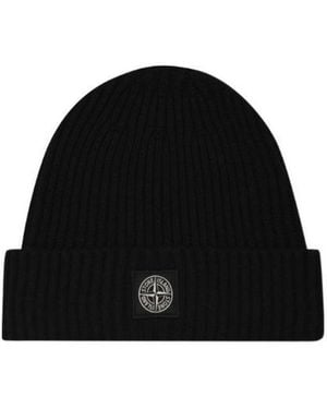 Stone Island Logo Hat - Black