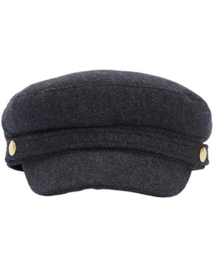 Barbour Woollen Newsboy Cap - Blue