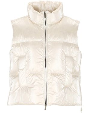 K-Way Thille Thermo Pearly Zip-Up Puffed Gilet - Natural