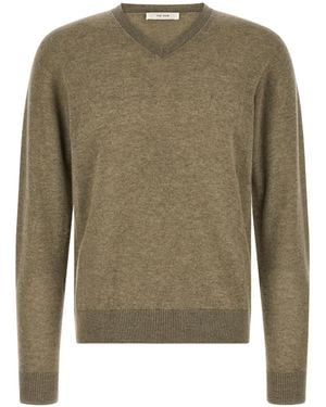 The Row Thamm V-Neck Sweater - Green