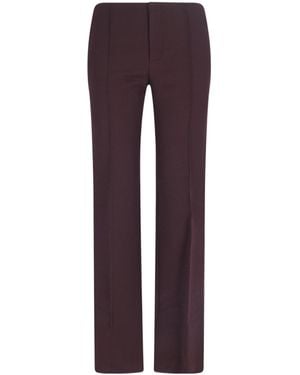 Chloé Chloé Pleated Straight-Leg Pants - Purple