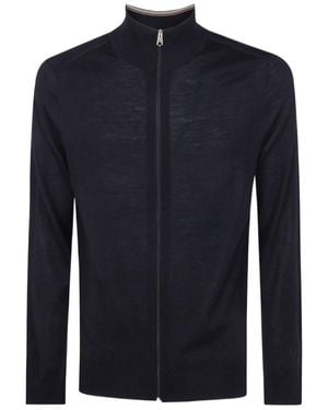 Paul Smith Zipper Cardigan - Blue