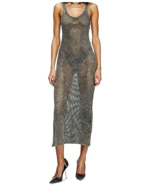metallic glitter mini dress Silver metallic long-sleeve sequined mini dress L / 8 / Silver