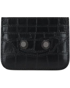 Balenciaga Le Cagole Embossed Cardholder - Black