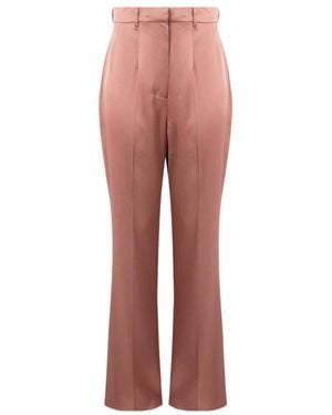 Nanushka Satin Straight-Leg Pants - Red