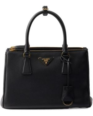 Prada Galleria Medium Leather Bag - Black
