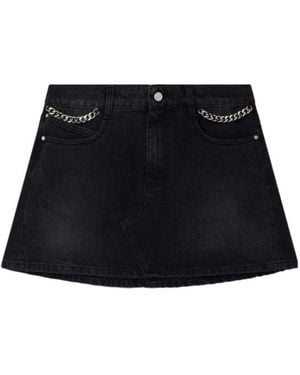 Stella McCartney Falabella Denim Mini Skirt - Black