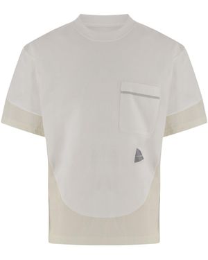 and wander Combi Short-Sleeved T-Shirt - White