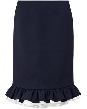 ShuShu/Tong Ruffled Layered Midi Skirt - Blue