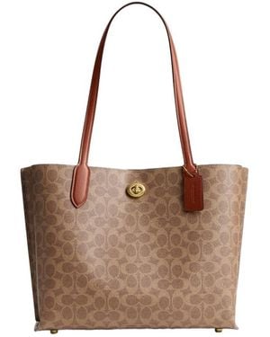 COACH Willow Signature Tote Bag - Brown