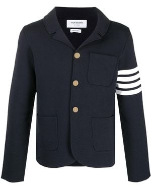 Thom Browne 4-Bar Knitted Blazer - Blue