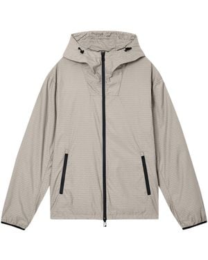 Emporio Armani Zip-Up Hooded Jacket - Grey
