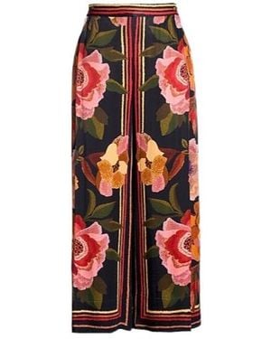 FARM Rio Wide-Leg Trousers - Red