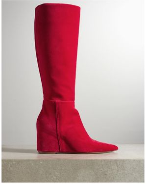 Gabriela Hearst Remedios Wedge Boots - Red
