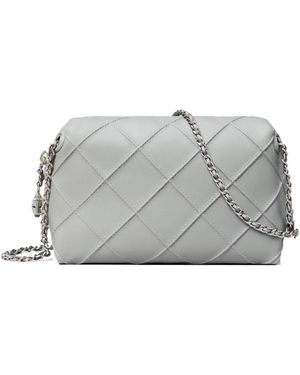 Tory Burch Logo Charm Small Shoulder Bag - Grey