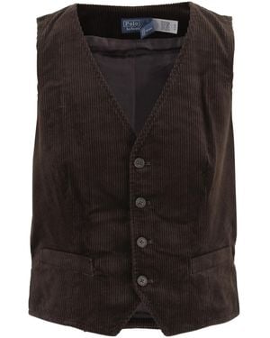 Polo Ralph Lauren V-Neck Button-Up Gilet - Black
